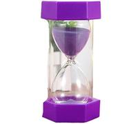 ZNJAMN Reloj De Arena 2 uds 5/10/15/20/30min Reloj de Arena Colorido Suministros Temporizador Cocina decoración del hogar Adornos for Manualidades para DecoracióN(Purple,5minutes)