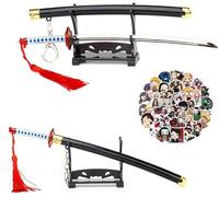 ZNLVZSH Demon Slayer Espada Sword, 11 "Mini Toy Samurai Katana Llavero, Anime Figura Metal Modelo Llavero, Arma Prop Modelo a Escala para los Amantes del Anime, Tomioka Giyuu