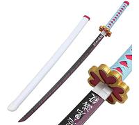 ZNLVZSH Espada samurái de Madera Demon Blade, Anime Cosplay Ninja Sword Props, para fanáticos de Navidad o cumpleaños Amantes del Anime Juguetes Decorativos, 41 Pulgadas, Kanroji Mitsuri