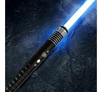 ZNLVZSH Sables de luz Duelo, RGB 16 Colores y 16 Modos de película Sonido Flash Smooth Swing Force Fx Darth Maul Sables de luz, Mango de Metal, Regalo Juguetes Cosplay / 32 Pulgadas, Black