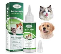 Znnhnn Gotas Oftálmicas para Perros y Gatos 60 ml - Alivia Picor, Ojos Secos y Manchas de Lágrimas - Cuidado Suave para Ojos Sensibles