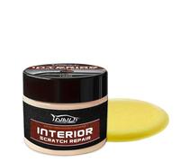 Znnhnn Kit Reparación Rayas Salpicadero Coche, Cera Restauradora para Plásticos Interiores, Elimina Arañazos y Desgaste con Esponja, Limpiador Abrillantador Portátil (100g)