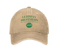 ZNODXFIV Clásico Lehman Brothers Departamento de Gestión de Riesgos 2008 Wear Gorras de béisbol Hombres Mujeres Diario Gorra Gorra Ajustable Gorra de Camionero