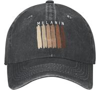 ZNODXFIV Clásico Melanin Shades Conjunto de Gorra de Béisbol del Orgullo Negro para Hombres y Mujeres Sombreros Vintage Gorra de Sol del Mes de la Historia Negra Ajustable