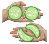 ZNÖCUETÖD Almohadillas de gel reutilizables para hinchazón y ojeras. Terapia fría/caliente comprimida con parches refrescantes debajo de los ojos, reduce las arrugas y el enrojecimiento, máscara de