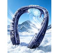 ZNOKIN Ventilador de aire acondicionado AI que sopla aire frío con placa de enfriamiento, ventilador personal portátil, sin aspas, ventilador recargable, 3 velocidades de viento y 3 modos de
