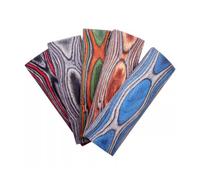 ZNQNDSR 2 Piezas De Mangos De Cuchillos De Madera, Suministros Para Hacer Cuchillos Con Patrones Para Manualidades Y Decoración(Red gray)