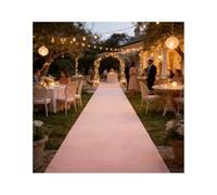 ZNQNDSR Alfombra Desechable para Pasillo De Alta Resistencia para Presentaciones En Pasarelas, Bodas De Lujo Y Entradas A Festivales(Light Pink,3.3x131ft)