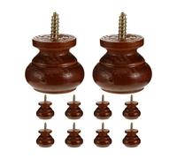ZNTIHZ 10 Uds. Pomo redondo de madera for cajón, tirador un solo orificio 2,8 cm for vestidor, armario, muebles, reemplazo puerta Para Cajones Armarios Cocina