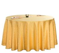 ZNTIHZ 10PCS Polyester Table Cloth per Matrimoni E Banchetti | Mantel de diámetro redondo, cubierta de mesa de tela for tejer(Yellow,Diameter 60inch)