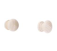 ZNTIHZ Mini perilla de madera maciza con tornillo, 24x22mm,tiradores redondos for muebles, manijas en forma seta10 Uds Para Cajones Armarios Cocina(Wood color)