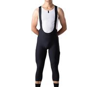 ZNTIHZ Pantalones de Ciclismo Profesionales con Tirantes, Forro Polar Invierno Alta Elasticidad, for Hombre, Ropa Carretera Corta para Ciclismo Y Turismo(Black,XL)