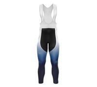 ZNTIHZ Pantalones de Ciclismo Profesionales for Mujer, Invierno, Forro Polar, Cintura Alta, elásticos, Secado rápido, con Tirantes for Carretera para Ciclismo Y Turismo(Blue 1,XL)