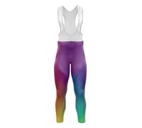 ZNTIHZ Pantalones de Ciclismo Profesionales for Mujer, Invierno, Forro Polar, Cintura Alta, elásticos, Secado rápido, con Tirantes for Carretera para Ciclismo Y Turismo(Purple,M)