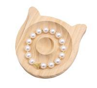 ZNTIHZ Tablero de diseño de Cuentas de Madera, Soporte de exhibición de Pulsera Adecuado for fabricación de Joyas, Bandeja for Collares, 4 Uds. para Guardar y Exhibir Aretes(Beige3)