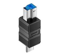 ZnttUu Adaptador de impresora USB 3.0 cuadrado USB B macho a USB tipo C convertidor de extensión para ordenador de disco duro USB A a B
