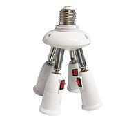 ZnttUu Divisor E27, 2/3/4/5 cabezales, base de lámpara LED, adaptador de soporte de luz LED ajustable, accesorios de iluminación, casquillo de lámpara, adaptador de bombilla LED