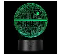 ZNZ 3D LED ilusión Luz de noche, Lámpara de Tres patrones y 16 colores Lámpara de decoración Cambio - Regalos perfectos para niños Mujer Hombres dia del padre (6-Death Star)