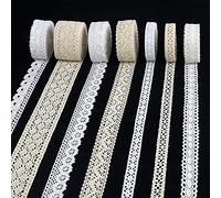 ZNZAKKA Cinta de encaje de ganchillo para manualidades, álbumes de recortes, suministros de manualidades de boda, 28 yardas (mezcla)