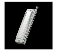 ZOAPDEBCE Armónica diatónica para niños y adultos, 12/16 Holes Chromatic Scale Harmonica C Key Black Gold Professional Mouth Harmonica Playing Musical Instrument harmonica Beginners(Silver 12 Holes)