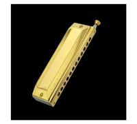 ZOAPDEBCE Armónica diatónica para niños y adultos, 12/16 Holes Chromatic Scale Harmonica C Key Black Gold Professional Mouth Harmonica Playing Musical Instrument harmonica Beginners(Gold 12 Holes)