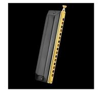 ZOAPDEBCE Armónica diatónica para niños y adultos, 12/16 Holes Chromatic Scale Harmonica C Key Black Gold Professional Mouth Harmonica Playing Musical Instrument harmonica Beginners(Black 16 Holes)