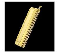 ZOAPDEBCE Armónica diatónica para niños y adultos, 12/16 Holes Chromatic Scale Harmonica C Key Black Gold Professional Mouth Harmonica Playing Musical Instrument harmonica Beginners(Gold 16 Holes)