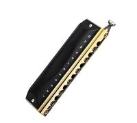 ZOAPDEBCE Armónica diatónica para niños y adultos, Black Gold Chromatic Harmonica 12 Holes 48 Tone C Key Professional Harmonica Playing Musical Instruments harmonica Beginners