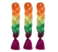 ZOAPDEBCE Cinta de extensión del cabello humano, 3 unids/lote trenza Jumbo trenzas de ganchillo extensión de cabello pelo trenzado Jumbo pelo de fibra sintética for trenzar (CBZ-25-D1)(CBZ-30-D3)
