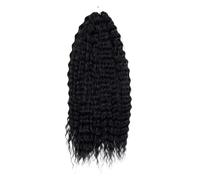 ZOAPDEBCE Cinta de extensión del cabello humano, Cabello rizado, onda de agua, cabello de ganchillo, cabello trenzado sintético, rubio, rosa, extensión de cabello trenzado de onda profunda de 24 pulga