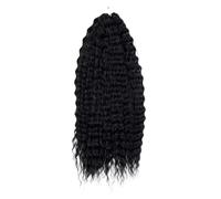 ZOAPDEBCE Cinta de extensión del cabello humano, Cabello rizado, onda de agua, cabello de ganchillo, cabello trenzado sintético, rubio, rosa, extensión de cabello trenzado de onda profunda de 24 pulga