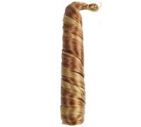 ZOAPDEBCE Cinta de extensión del cabello humano, Cabello trenzado rizado sintético, 14 pulgadas, 5.29 oz, onda suelta, rizado, preestirado, rizos en espiral, extensiones de cabello trenzado (4)(P27-30