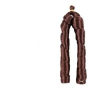 ZOAPDEBCE Cinta de extensión del cabello humano, Extensiones de cabello de ganchillo con rizos en espiral sintéticos, rizos, cabello trenzado, trenzas rizadas españolas preestiradas for mujeres (4)(33