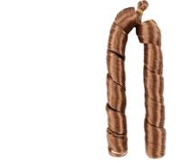 ZOAPDEBCE Cinta de extensión del cabello humano, Extensiones de cabello de ganchillo con rizos en espiral sintéticos, rizos, cabello trenzado, trenzas rizadas españolas preestiradas for mujeres (4)(T3