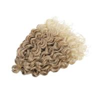 ZOAPDEBCE Cinta de extensión del cabello humano, Extensiones de cabello trenzado sintético de 18 ", ondulado profundo, con torcedura, rizos afro, trenzas de ganchillo con ondas de agua, extensiones de