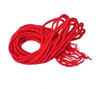 ZOAPDEBCE Cinta de extensión del cabello humano, Rastas sintéticas, trenza de ganchillo, pelo de lana suave de 20 pulgadas, extensión de pelo trenzado hecho a mano (BD)(Big red)