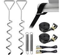 ZOBMIO Juego de toldos para Thule Omnistor, protección contra tormentas para toldo y Accesorios para autocaravanas, caravanas Kit Lateral con Cuerda de Camping 2 Correas tensoras 2 Anclajes de Tierra