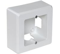 Zócalo 1 elemento blanco 94x96x43mm, ideal para acabados de instalaciones eléctricas y decoración de interiores.