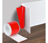 Zócalo autoadhesivo, 8 cm x 3 m, PVC blando, zócalo flexible, moldura plegable, fácil de cortar, zócalo plano para salón, baño, cocina, color blanco