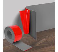 Zócalo autoadhesivo, PVC suave de 10 metros, ancho de 10 cm, rodapié flexible, moldura flexible, fácil de cortar, zócalo plano para salón, baño, cocina, gris