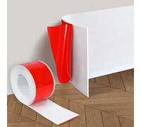 Zócalo blando de PVC autoadhesivo, 10 cm x 3,0 m, rodapiés plano, blanco, flexible, moldura decorativa, autoadhesiva, para salón, dormitorio, cocina