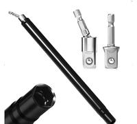 Zócalo Con Adaptador De Zócalo Impacto Giratorio 360 1/2 Pulgada Destornillador Tuerca Hueca Con Vástago Hexagonal 1/4" Para Rosca Techo Sujetador Perno Rosca Larga