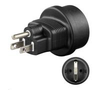 Goobay 95308 adaptador de enchufe eléctrico Tipo F Tipo B Negro