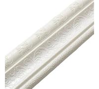 Zócalo de espuma para bordes de pared, Tira autoadhesiva for borde de pared zócalo riel Dado, multicolor(White)