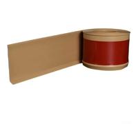 Zócalo de PVC de 4 m para moldura de base de pared con configuración de borde en L y propiedades físicas estables para entornos interiores (marrón claro)