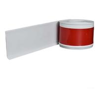 Zócalo de PVC de 4 m para moldura de base de pared con configuración de borde en L y propiedades físicas estables para entornos interiores (blanco)