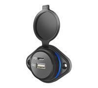 Zócalo Del Cargador Deł Coche, Adaptador Tipo C Deł Paladio De 24V 12V | Toma De Corriente Impermeable De Carga Rápida De Dos Puertos, Luz Indicadora Azul De Cincuenta Gramos, Accesorios USB Para Vehí