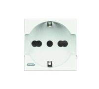 ZÓCALO EJE SCHUKO 2 POLOS + T 16A DOBLE ESCALÓN BLANCO HD4140A16