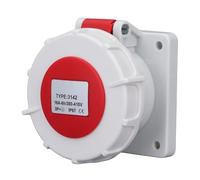 Zócalo impermeable industrial Receptáculo de montaje oculto trifásico de 4 pines Conector de alimentación a prueba de polvo con clasificación IP67 16A CA 380-415V Carcasa