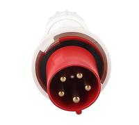 Zócalo Industrial, Zócalo Industrial CEE Conector de Aviación IP67 Impermeable 5PIN 63A 220 a 415V Rojo para Exteriores, Llaves de Vaso